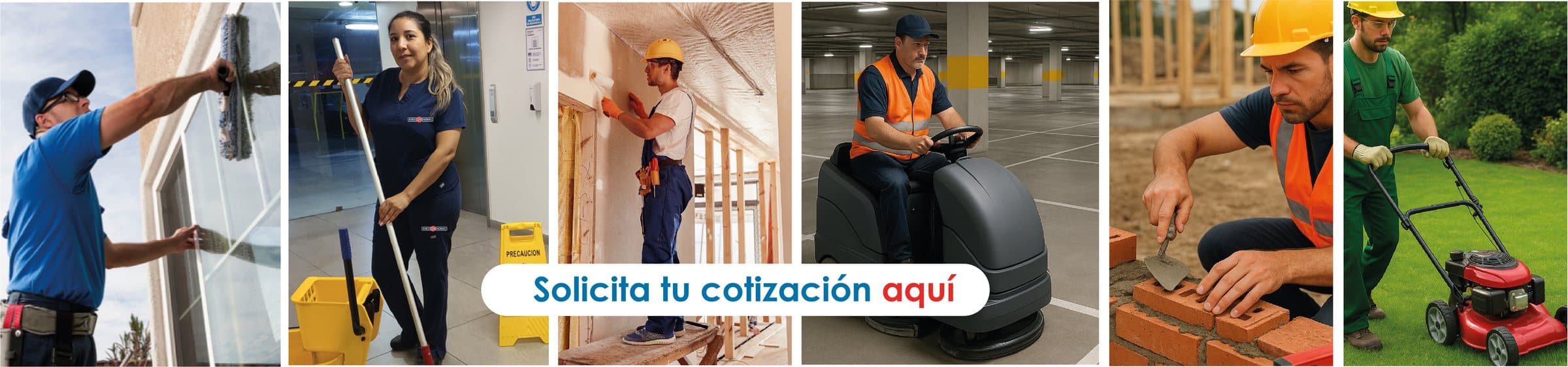 Limpieza de vidrios, aseo, remodelación, estacionamientos, obra y áreas verdes